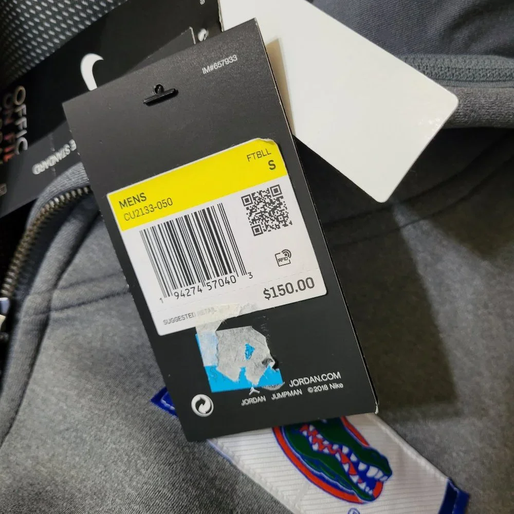 Jordan UF Florida Gators College Showout Shortsleeve S/S Hoodie Grey CU2133-050 - Picture 12 of 14